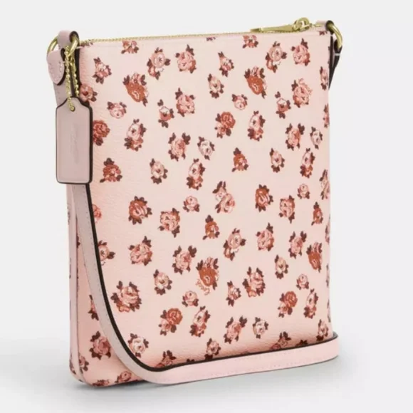 Coach CAB05 Mini Rowan File Crossbody With Rose Print - Picture 2 of 7